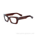 New Handmade Customize Logo Wholesale Full Rim Rectangle Acetate Glasses Frames Eyewear